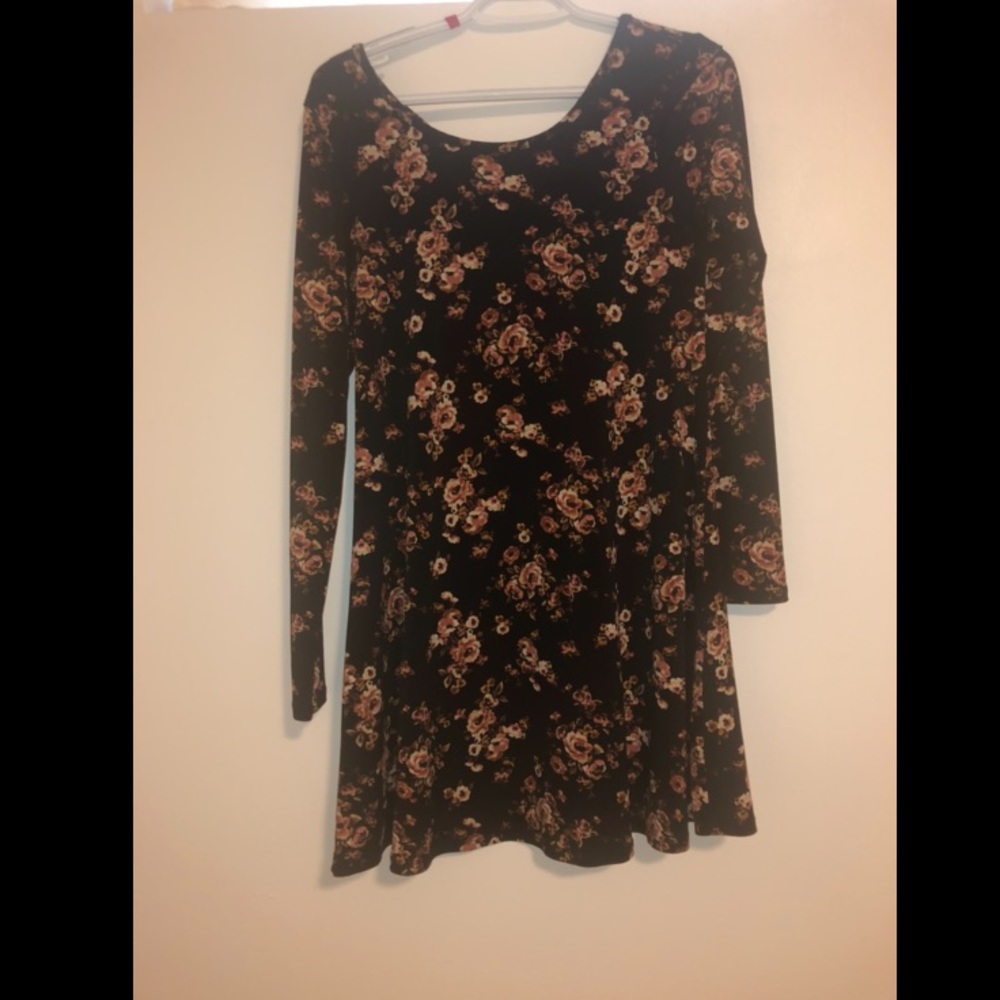 Floral Long-sleeve Dress